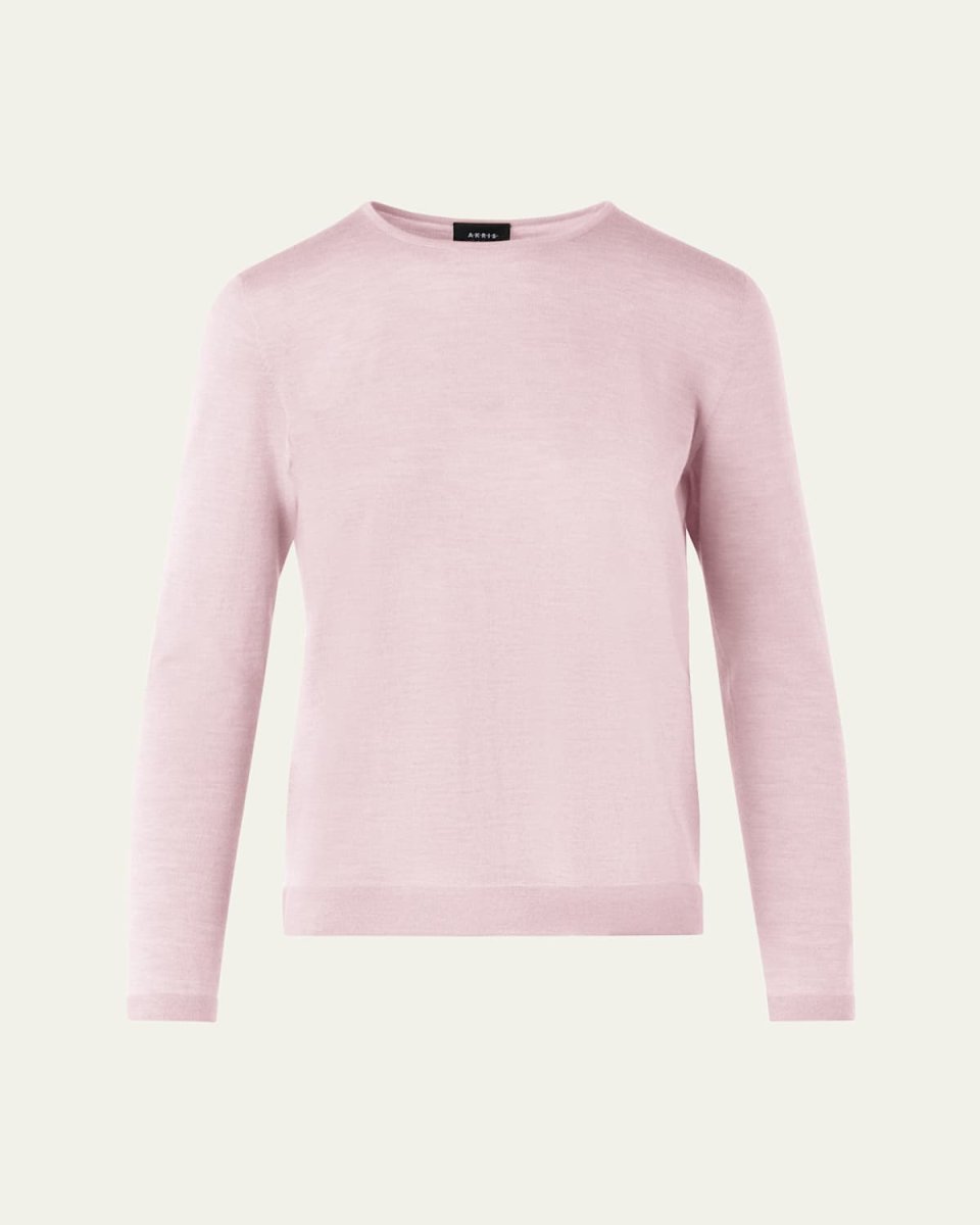 Cashmere-Silk Fine Gauge Seamless Knit Sweater